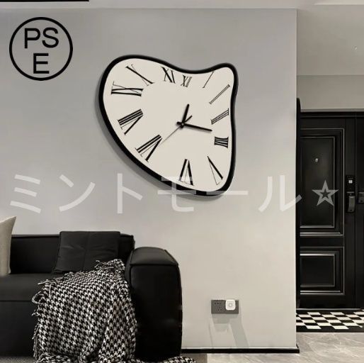 壁掛け 時計 ユニーク おとぎ話 ぐにゃぐにゃ 静音 アナログ おしゃれ かわいい インテリア 北欧 掛け時計 ウォール クロック 飾り付け 4-7