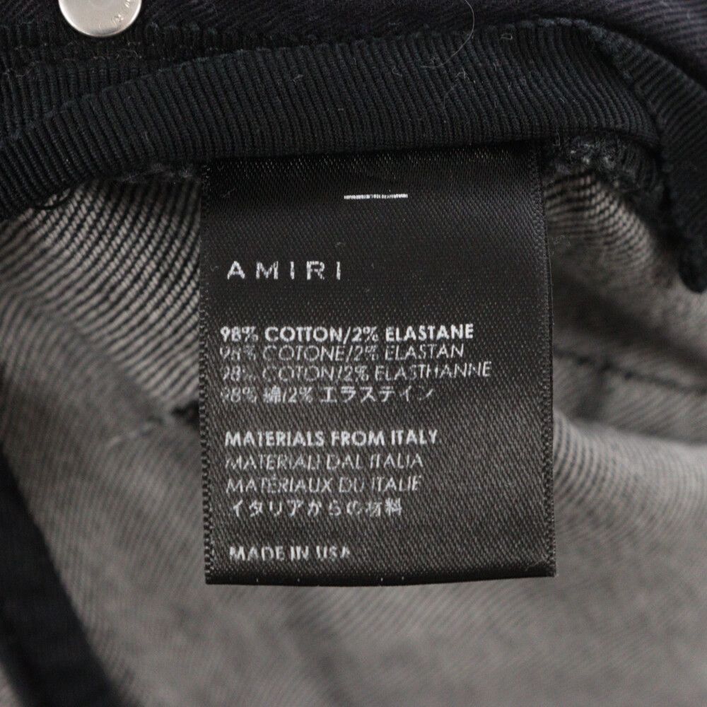 AMIRI (アミリ) クラッシュペイント スキニーデニムパンツ ペンキ加工 ダメージ加工 ブラック RN150712 - メルカリ