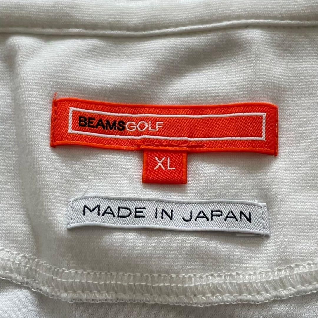 BEAMSGOLF ビームスゴルフ 長袖ロゴ入りトレーナー 白 黒 ゴルフ