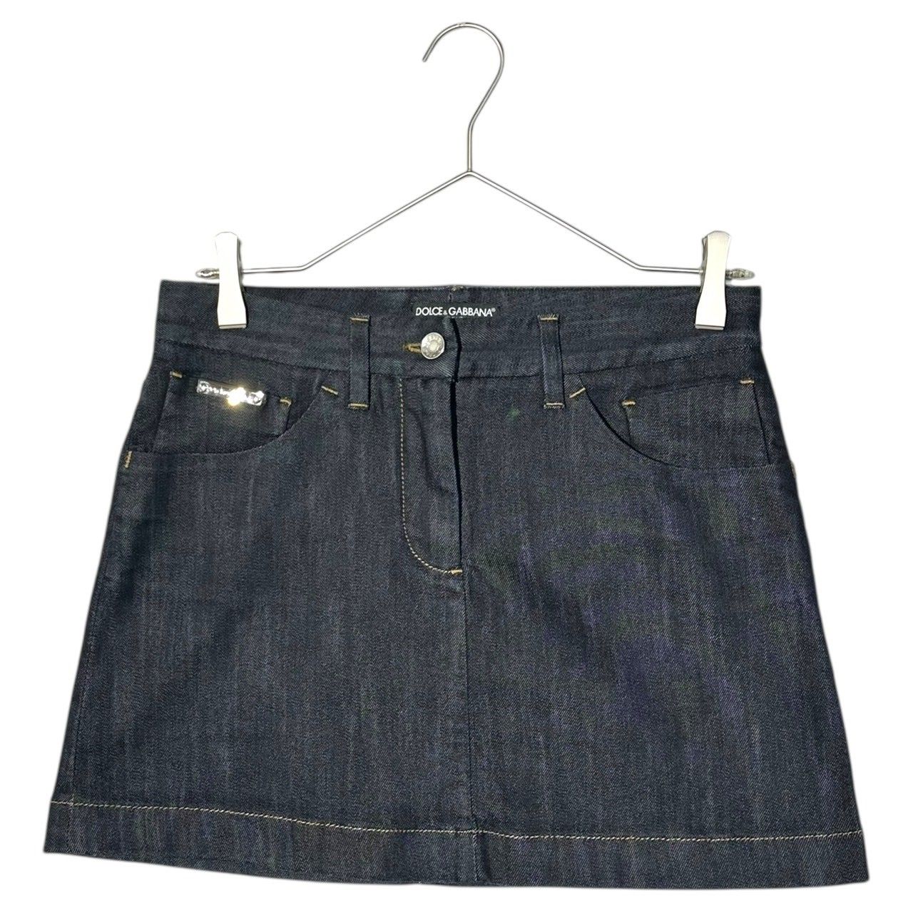 DOLCE&GABBANA(ドルチェ&ガッバーナドルガバ) Back Plate Denim Mini