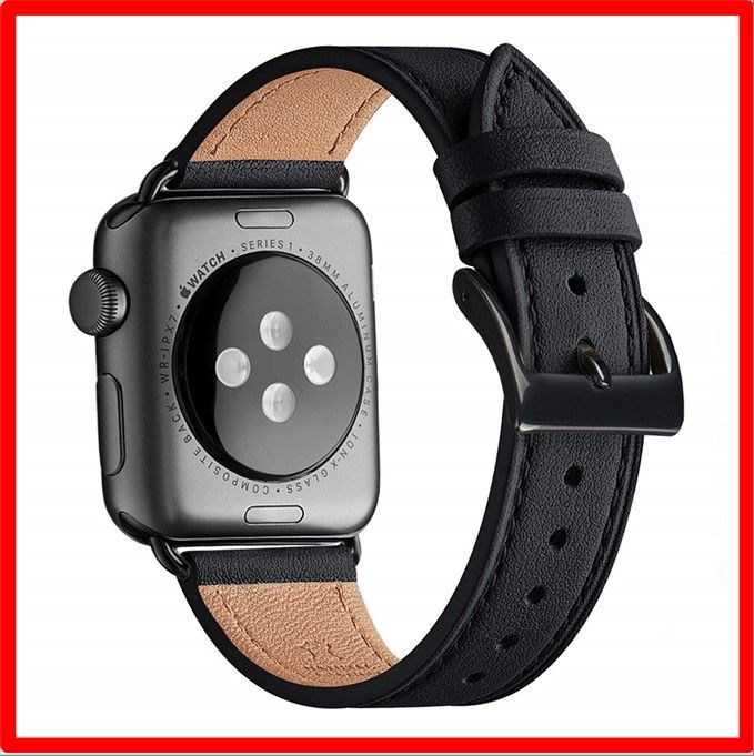 送料無料 】ブラック/ブラックバックル_38/40/41mm コンパチブル Apple Watch バンド アップルウォッチ バンド 本革製 レザー  おしゃれ - 【N級品】販売ショップです