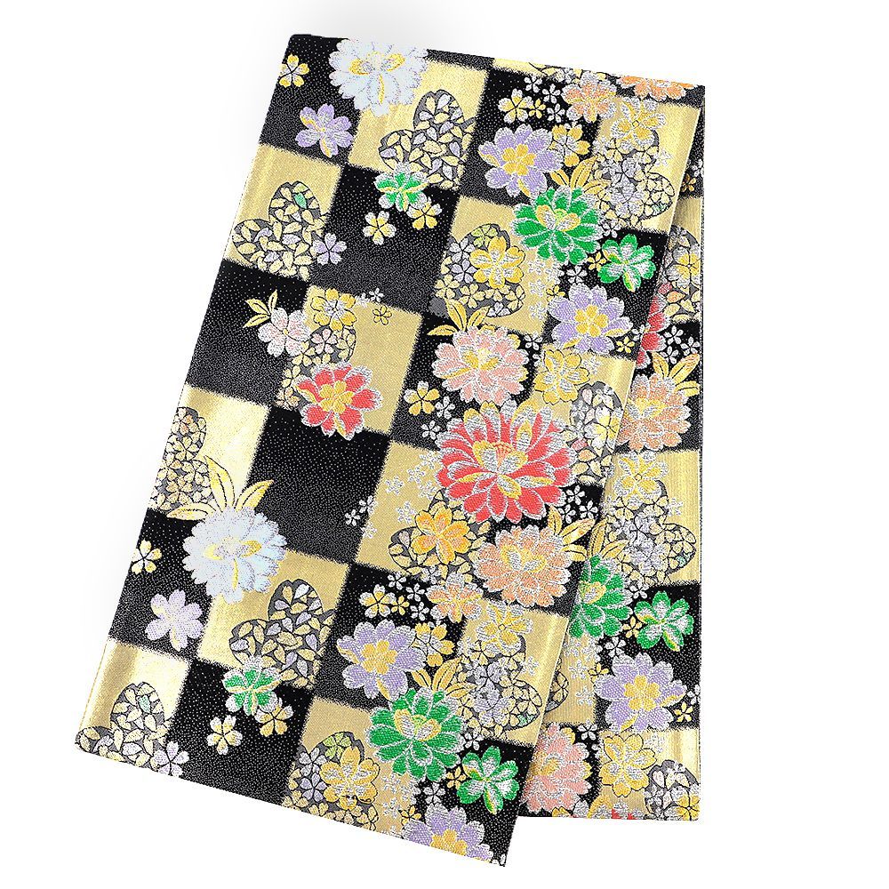 千總謹製 落款入 振袖 「誰が袖好み」仮絵羽 未仕立て品 刺繍 金駒