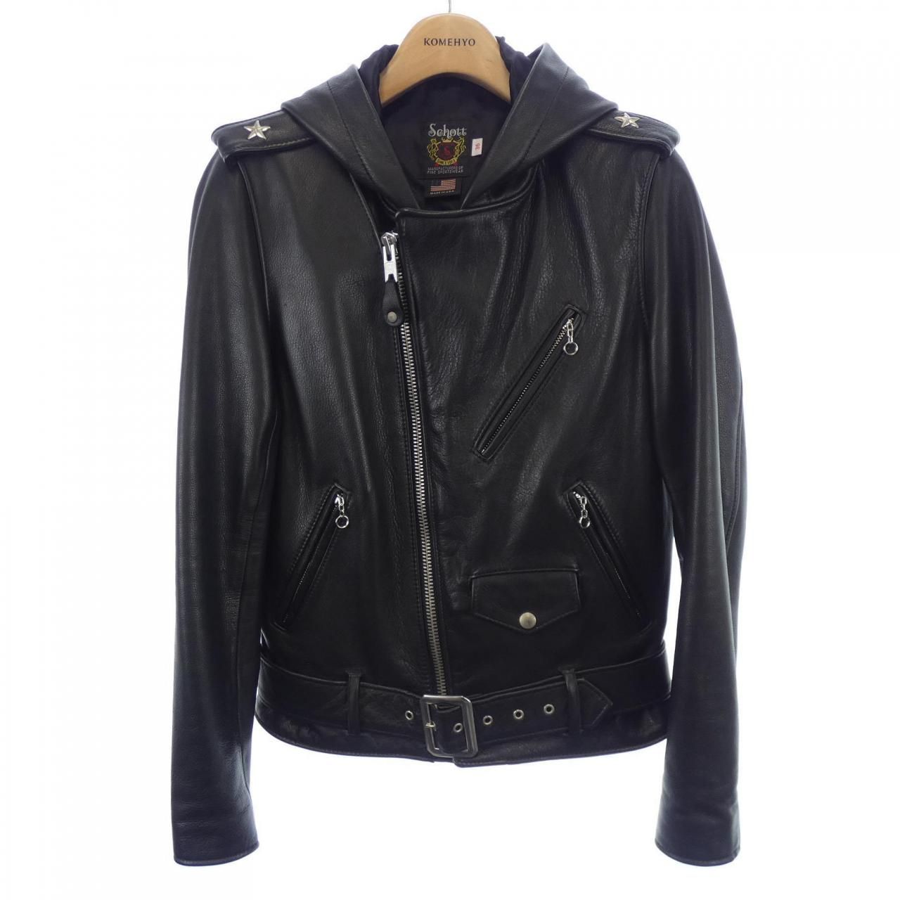 ショット SCHOTT レザーライダースジャケット - メルカリ ショット SCHOTT レザーライダースジャケット - メルカリ