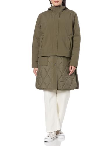 ルコックスポルティフ 3WAYコート シェルジャケット はっ水 防風 シームテープ ひょうたんステッチ ロングコート ショートコート レディース KH