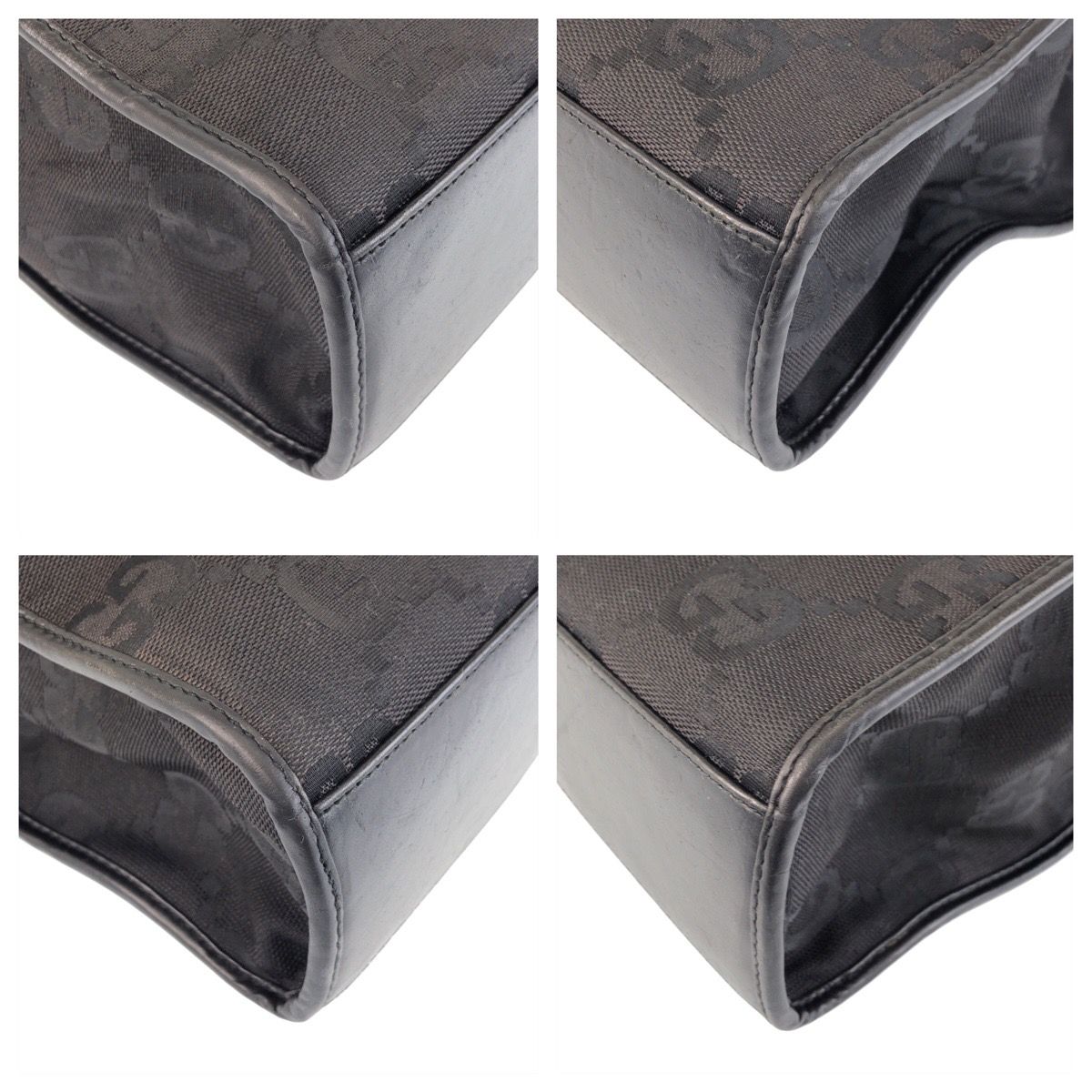 美品 GUCCI グッチ ジャッキー GGジャンボ ブラック 黒 GGキャンバス  