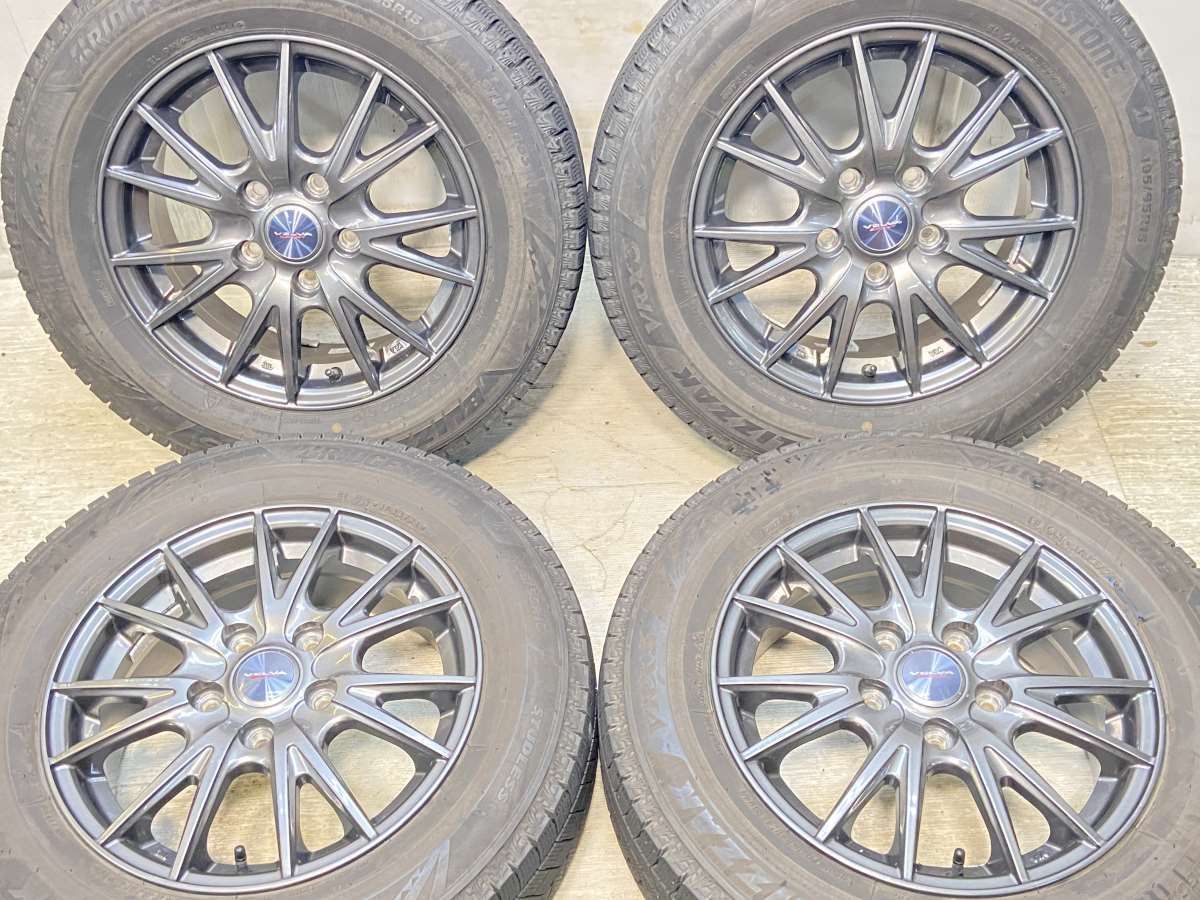 195/65R15  nブリヂストン ブリザック VRX3 n　 VELVA SPORT n15x6.0 53 114.3-5穴 n中古タイヤ スタッドレスタイヤ ホイールセット 4本セットn w15250108914