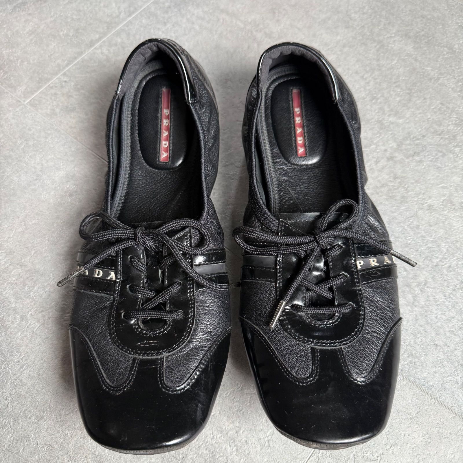 PRADA プラダ バレエシューズ フラットシューズパンプス ロゴ 40