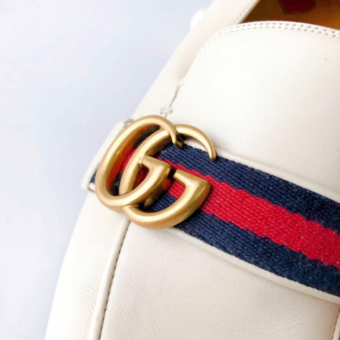 GUCCI グッチ ローファー パンプス GGパールヒール シェリー 25cm