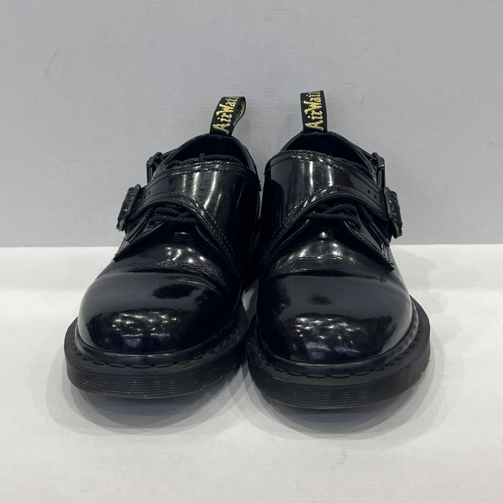 【レア日本未発売】ドクターマーチン 5ホール UK9 ゴルチエ エナメル 黒 ドクターマーチン Dr.Martens 5ホール シューズ クアッド レトロ