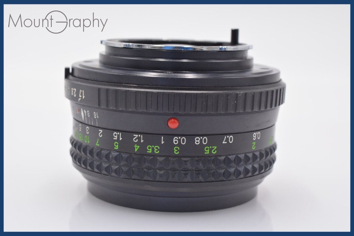 ミノルタ MINOLTA MD ROKKOR 50mm F1.7 前後キャップ-レンズフィルター付 完動 同梱可 yk5323