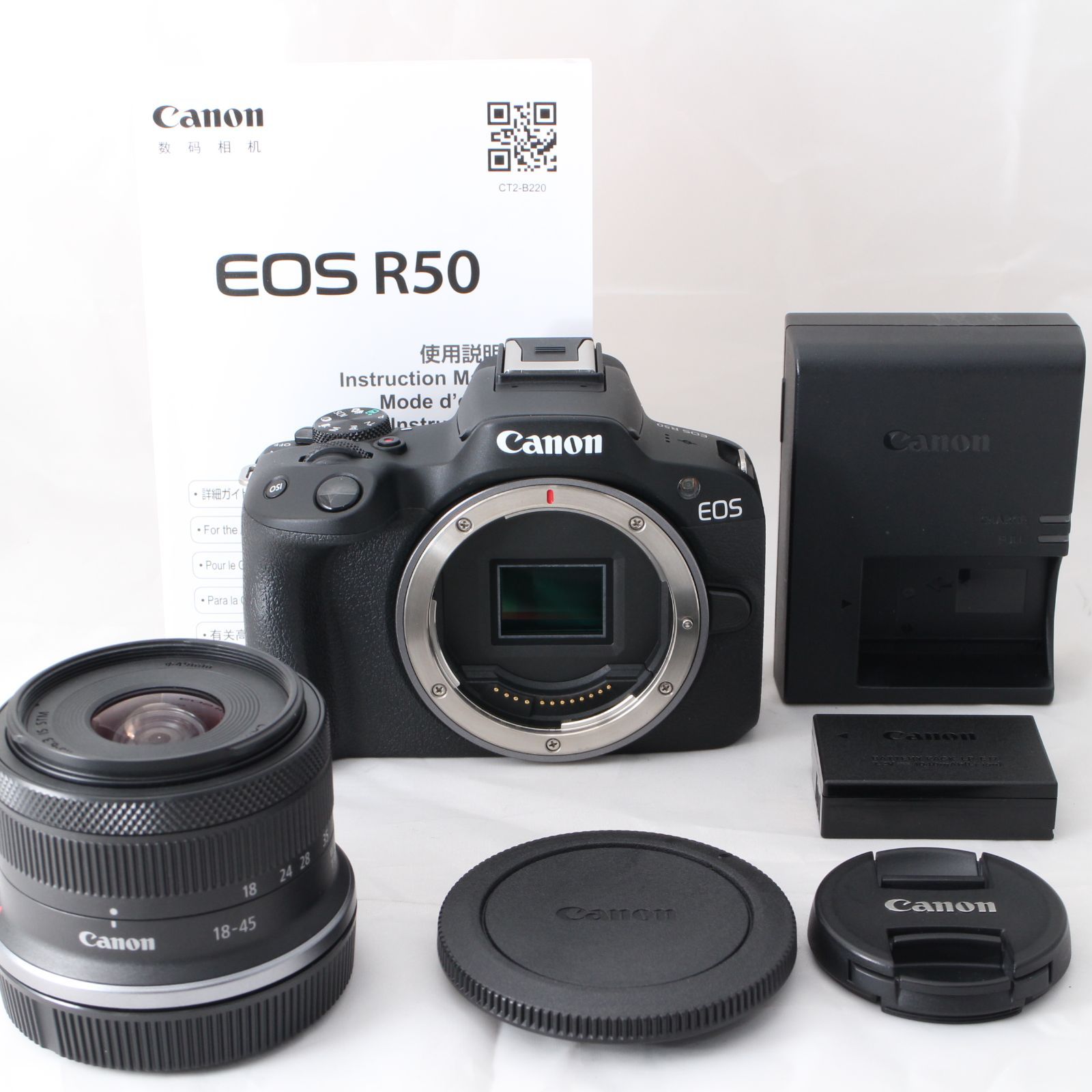 在庫処分セール ミラーレス一眼カメラ Canon ☆美品☆ EOS 標準ズームレンズ R50 デジタルカメラ