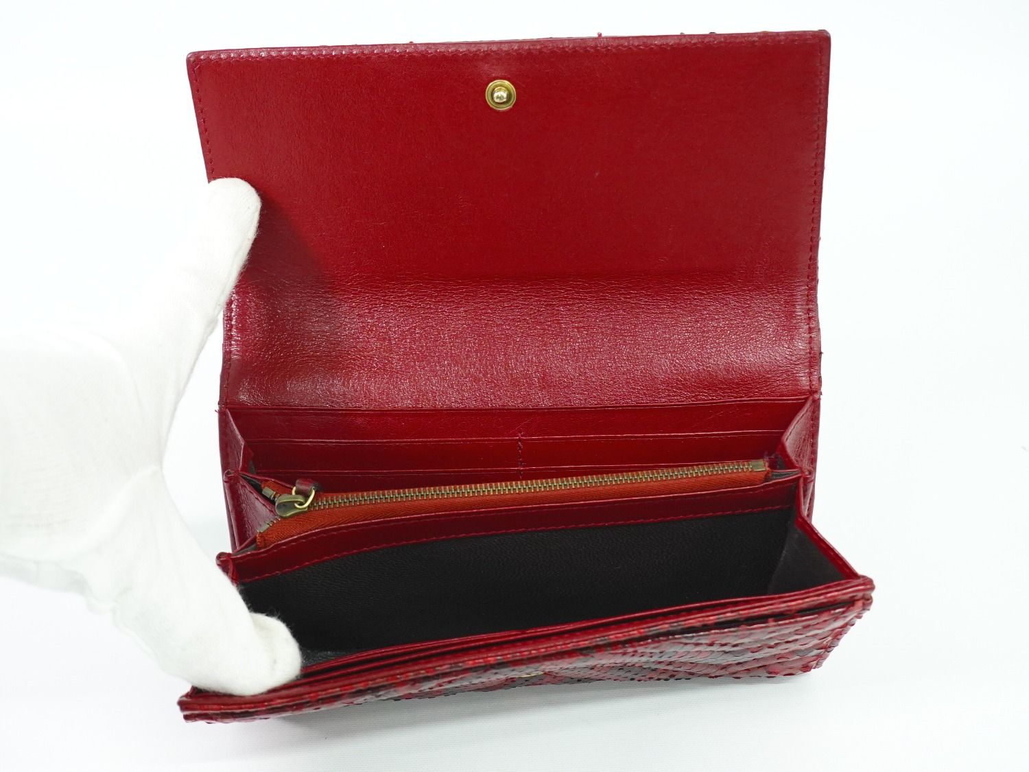 本物 グッチ GUCCI GGマーモント コンチネンタル キルティング 長財布