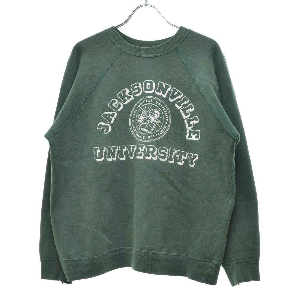 【CHAMPION】60s デカC ランタグ JACKSONVILLE UNIVERSITY 3段カレッジプリント長袖スウェット CHAMPION】60s デカC ランタグ JACKSONVILLE UNIVERSITY 3段カレッジ