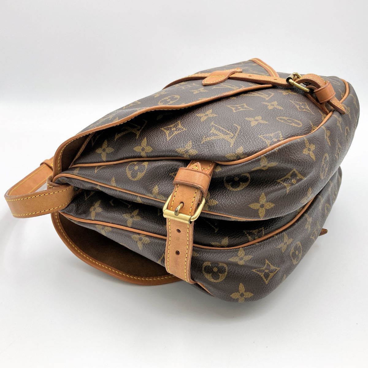 LOUIS VUITTON ルイ・ヴィトン モノグラム ソミュール30 M42256 ショルダーバッグ バッグ ブラウン PVC レディース USED  中古 - メルカリ