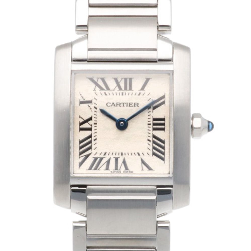 カルティエ タンクフランセーズ SM 腕時計 時計 ステンレススチール 2384 クオーツ レディース 1年保証 CARTIER カルティエ