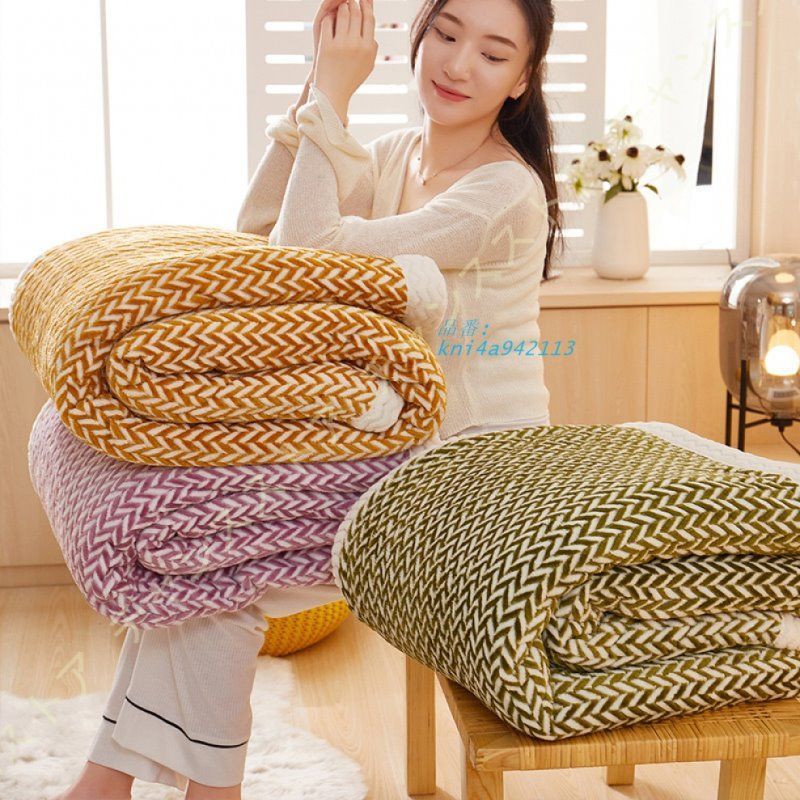 毛布 ブランケット ぶらんけっと シープ調 シングル 冬 静電気対策強化 乾きやすい 軽量 洗える なめらか マイクロファイバー もふもふ あったか kni4a942113 MARWIL-DEMENAGEMENTS_CH