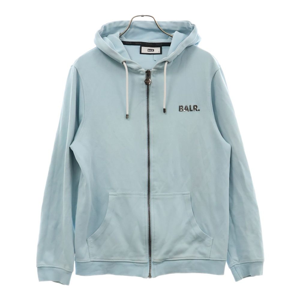 BALR. ボーラー メタルプレート ジップアップフィーディ スウェット ブルー