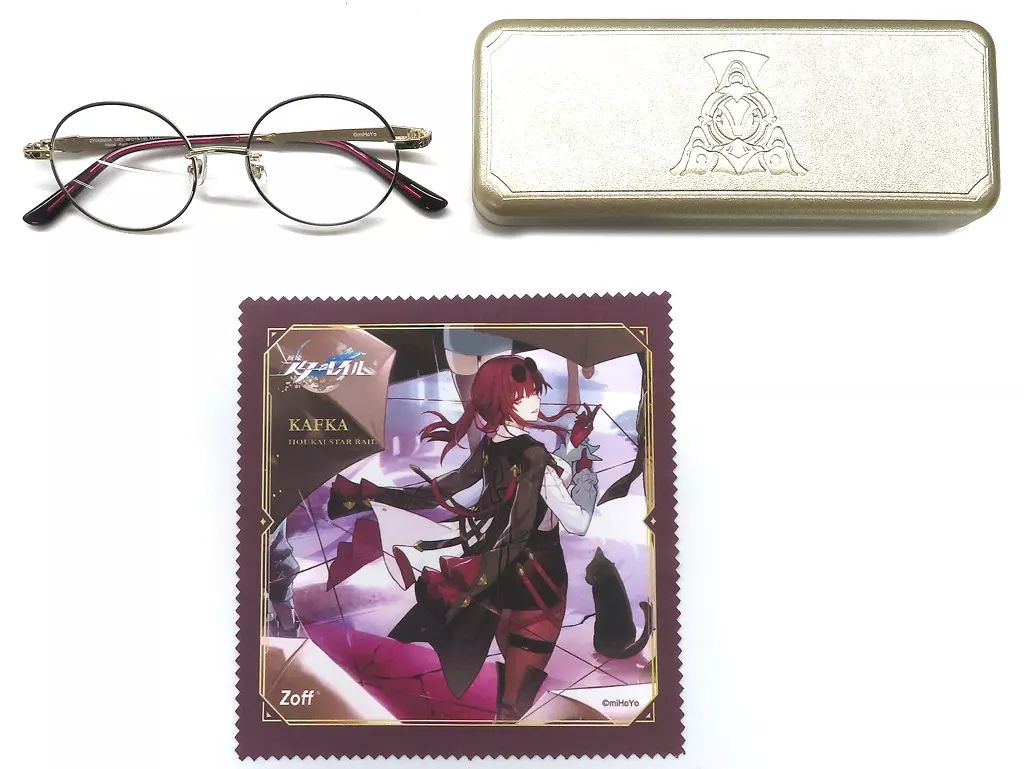 アクセサリー 非金属 レンズ度無し カフカモデル メガネ 崩壊 スターレイル×Zoff