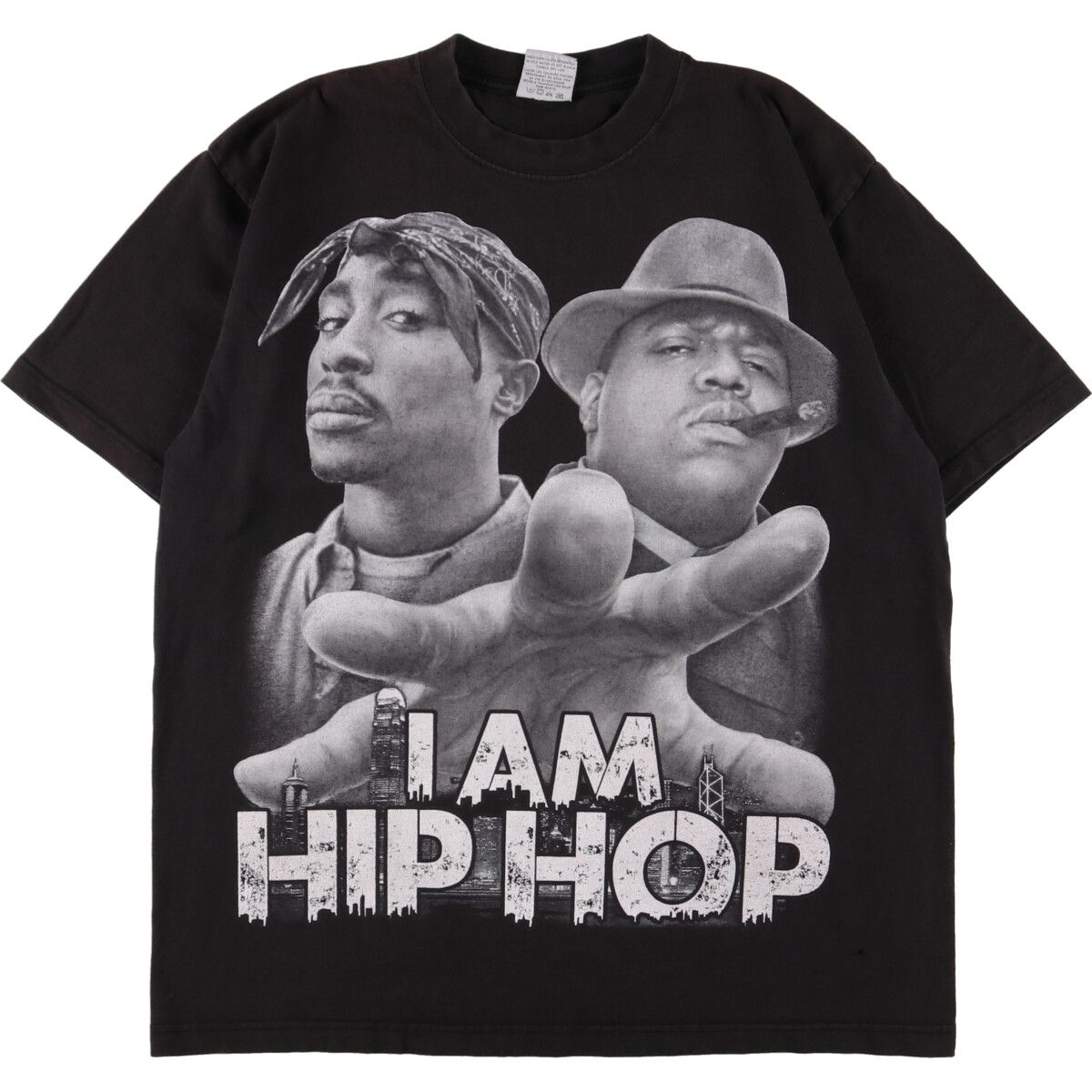 2PAC ラッパー メンズ ラップT ミュージシャン L 古着 半袖 Tシャツ