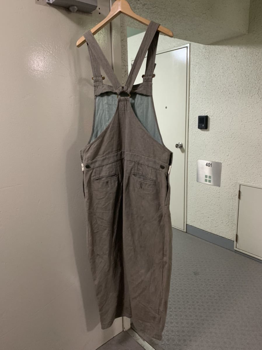 NEAT ニート タック入り スイスデニムオーバーオール サイズL グレー