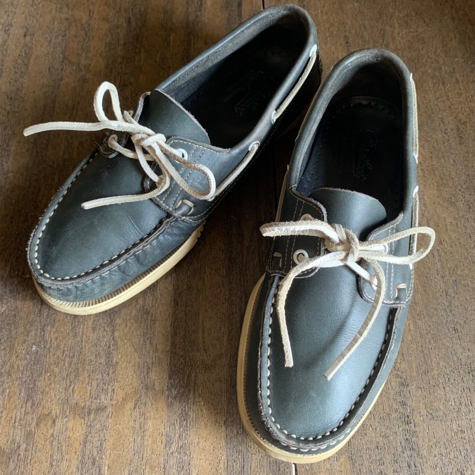 パラブーツ バース 6 ネイビー PARABOOT BIRTH デッキシューズ - ドレス