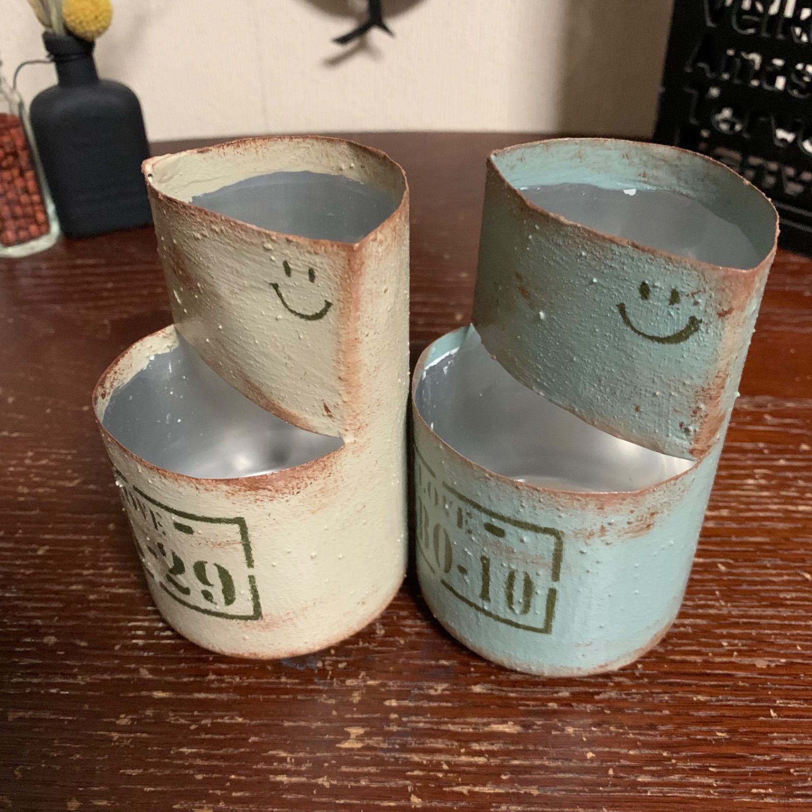 28.（2個セット）リメイク缶　リメ缶　プランター　ガーデニング リメ缶 リメイク缶 業務用中サイズ 2個セット プランター 多肉