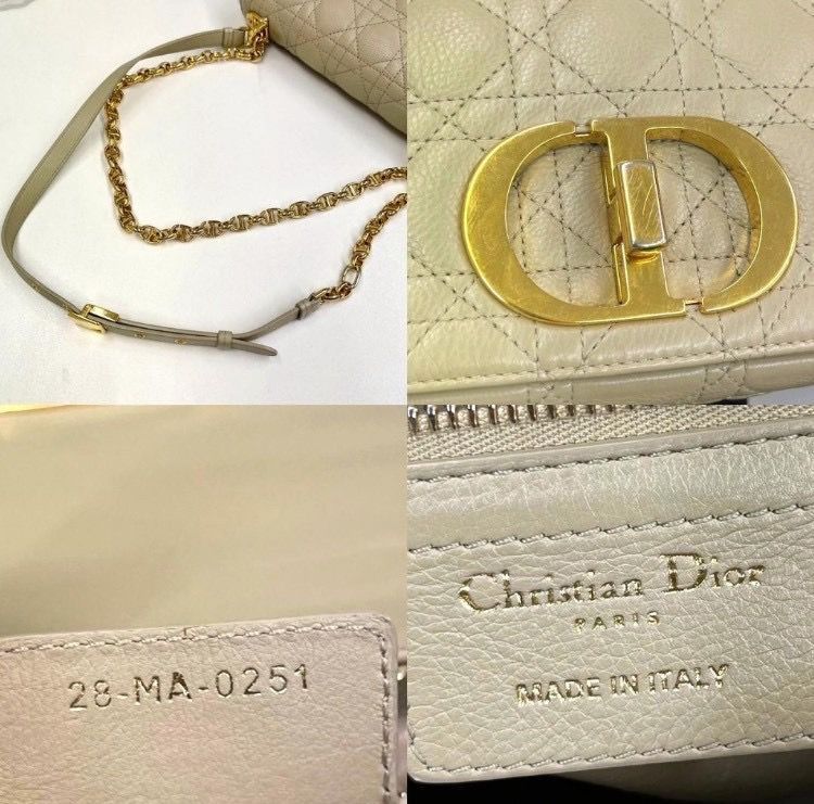 美品☆ ディオール カロ ミディアム グレージュ ショルダーバッグ 2021