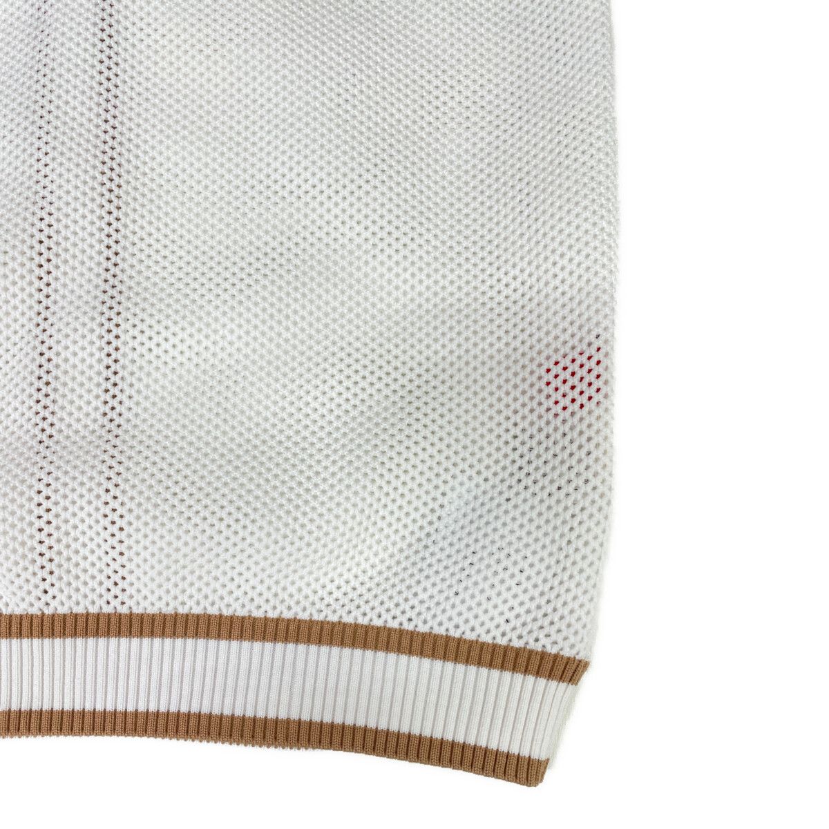 上品 レディース アルチビオ archivio セットアップ 36 S 白×ブラウン クルーネックニットベスト×ニットスカート