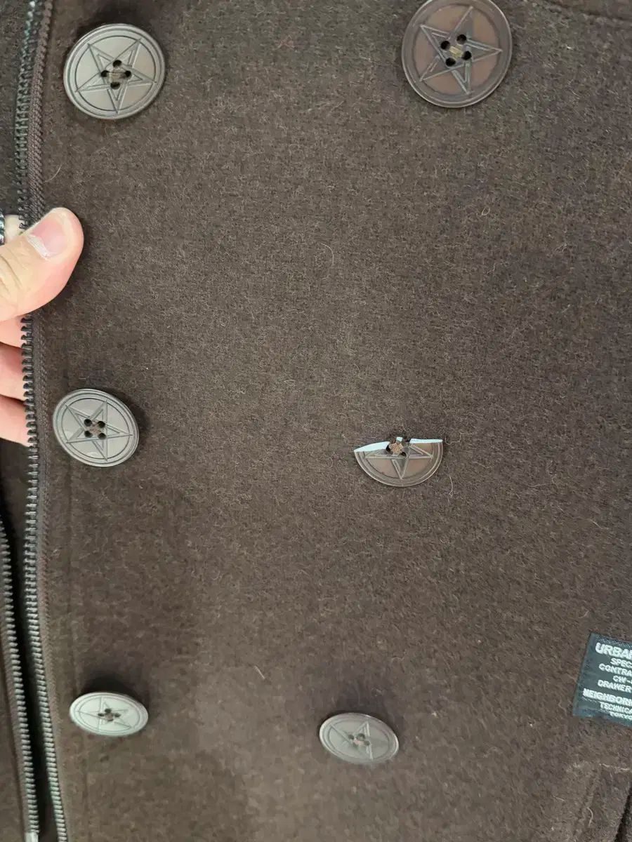 NEIGHBORHOOD ウールピーコート サイズ2 オリーブ NEIGHBORHOOD(ネイバーフッド) ダブル ウール ピーコート