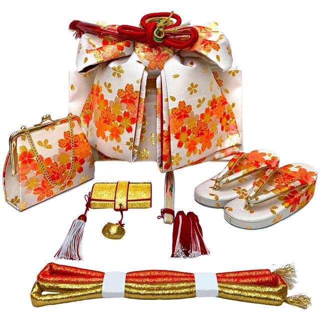 オレンジ系 鞠と桜