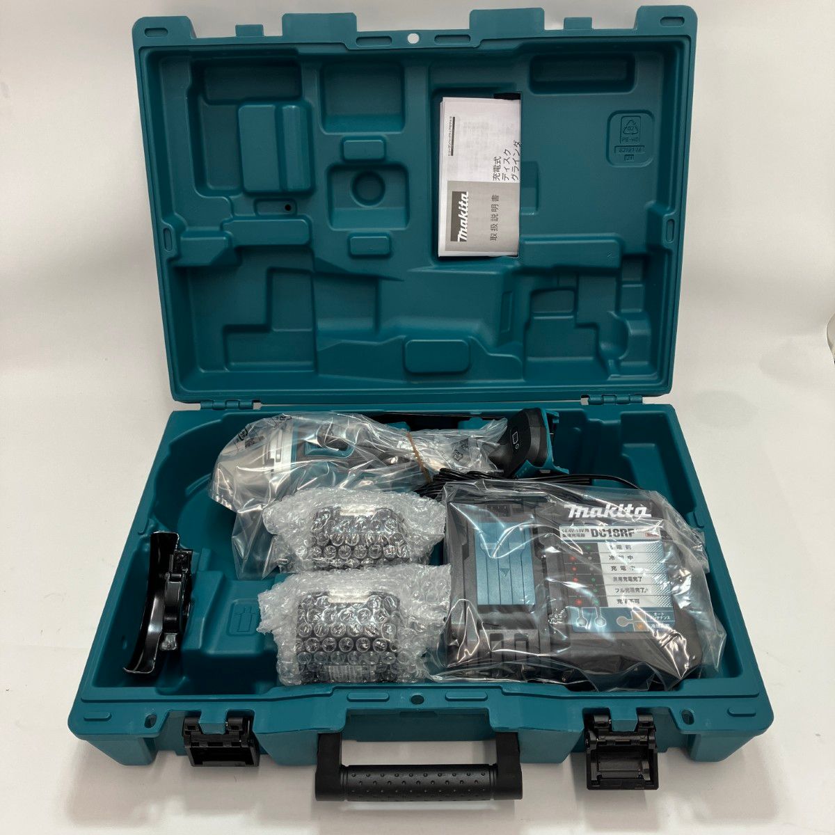 MAKITA マキタ 100mm 充電式ディスクグラインダ 18V GA404DRGXN ブルー バッテリー2個 充電器 ケース付