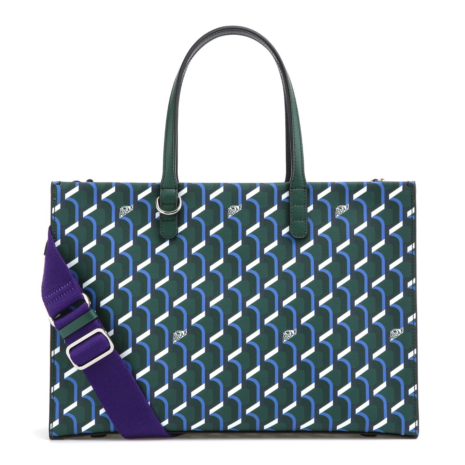 7】ROSA.K CABAS MONOGRAM DAY TOTE BAG BLUE MOUNTAIN sizeLL