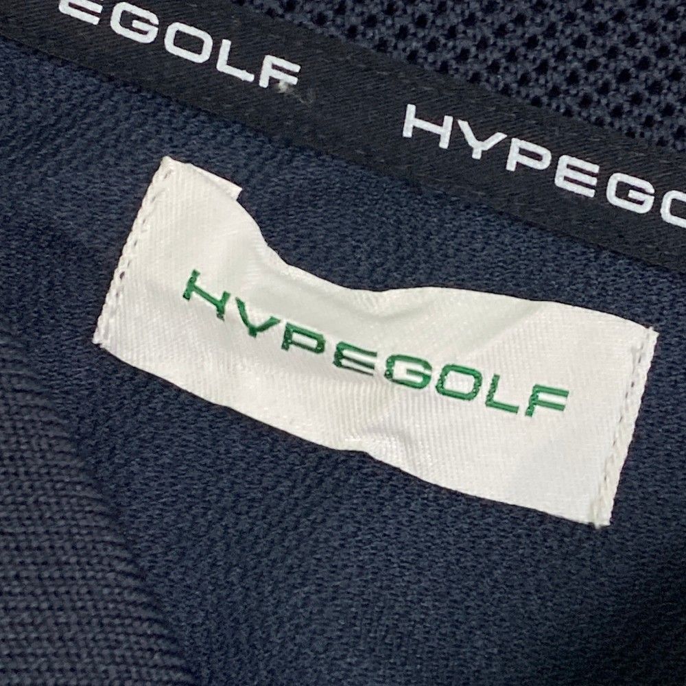 サイズ：L HYPEGOLF ハイプゴルフ  半袖ハーフジップポロシャツ  ベージュ系 [240101420017] ゴルフウェア メンズ ストスト サイズ：L HYPEGOLF ハイプゴルフ 半袖ポロシャツ ネイビー系