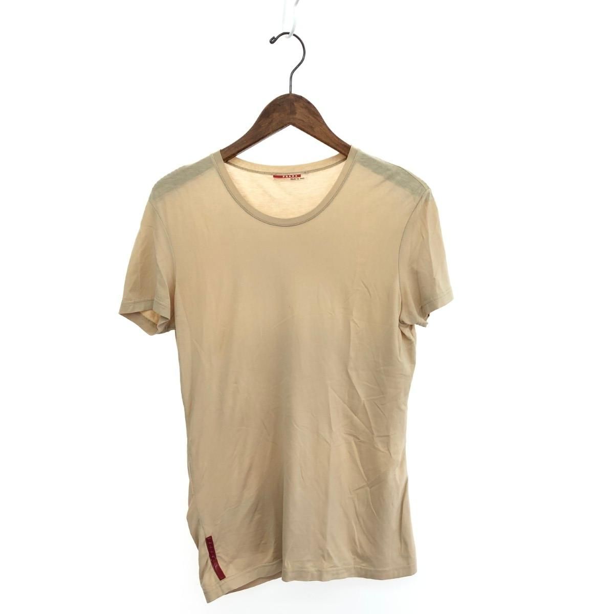 PRADA プラダ 半袖カットソー サイズ:L ベージュ レディース