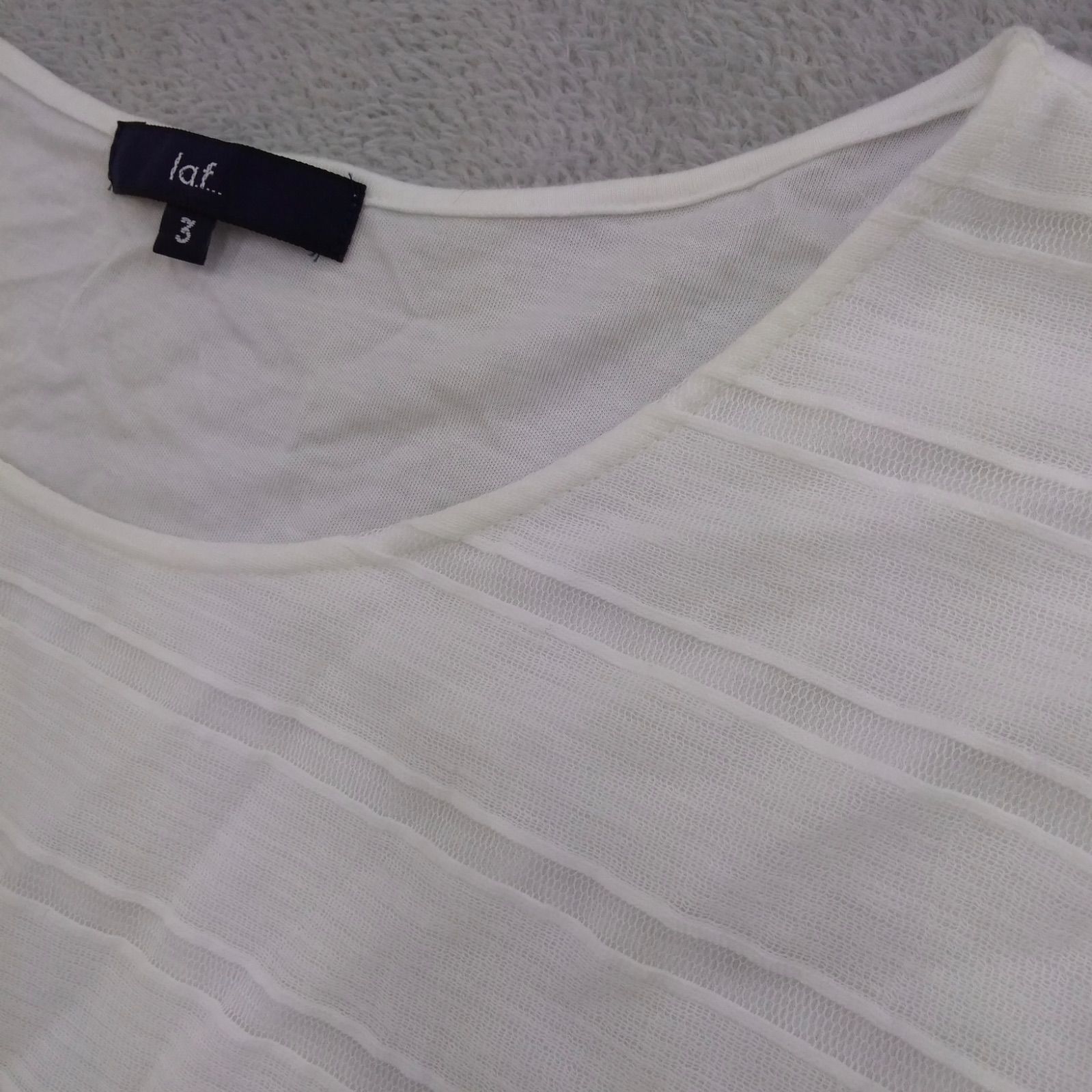 11号相当☆la.f Tシャツ ホワイト Lサイズ 半袖 トップス