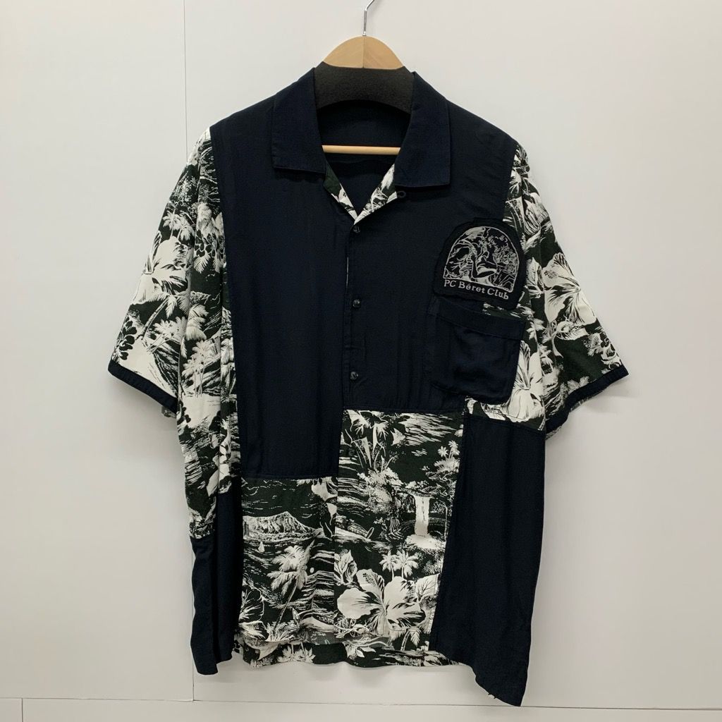 PORTER CLASSIC 21SS ALOHA SHIRT PATCHWORK BLACK サイズM PC-024-1565 ポータークラシック  アロハシャツ パッチワーク ブラック レーヨン/ポリエステル 半袖 【X0268-001】□ - メルカリ