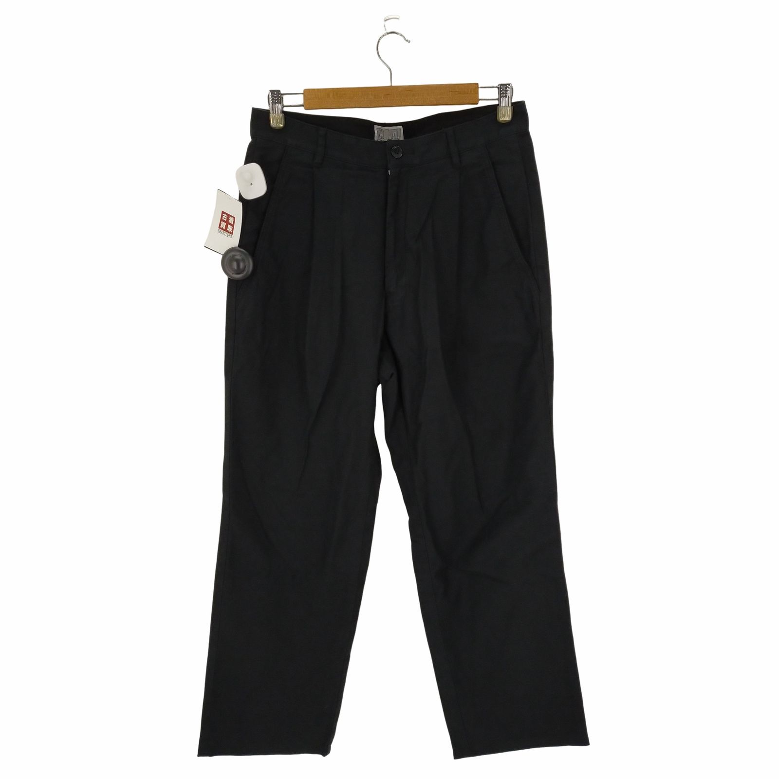 シーイー C.E CAVEMPT ONE TUCK PANTS BLACK バックサテン生地 ワイドシルエット メンズ JPN：M 