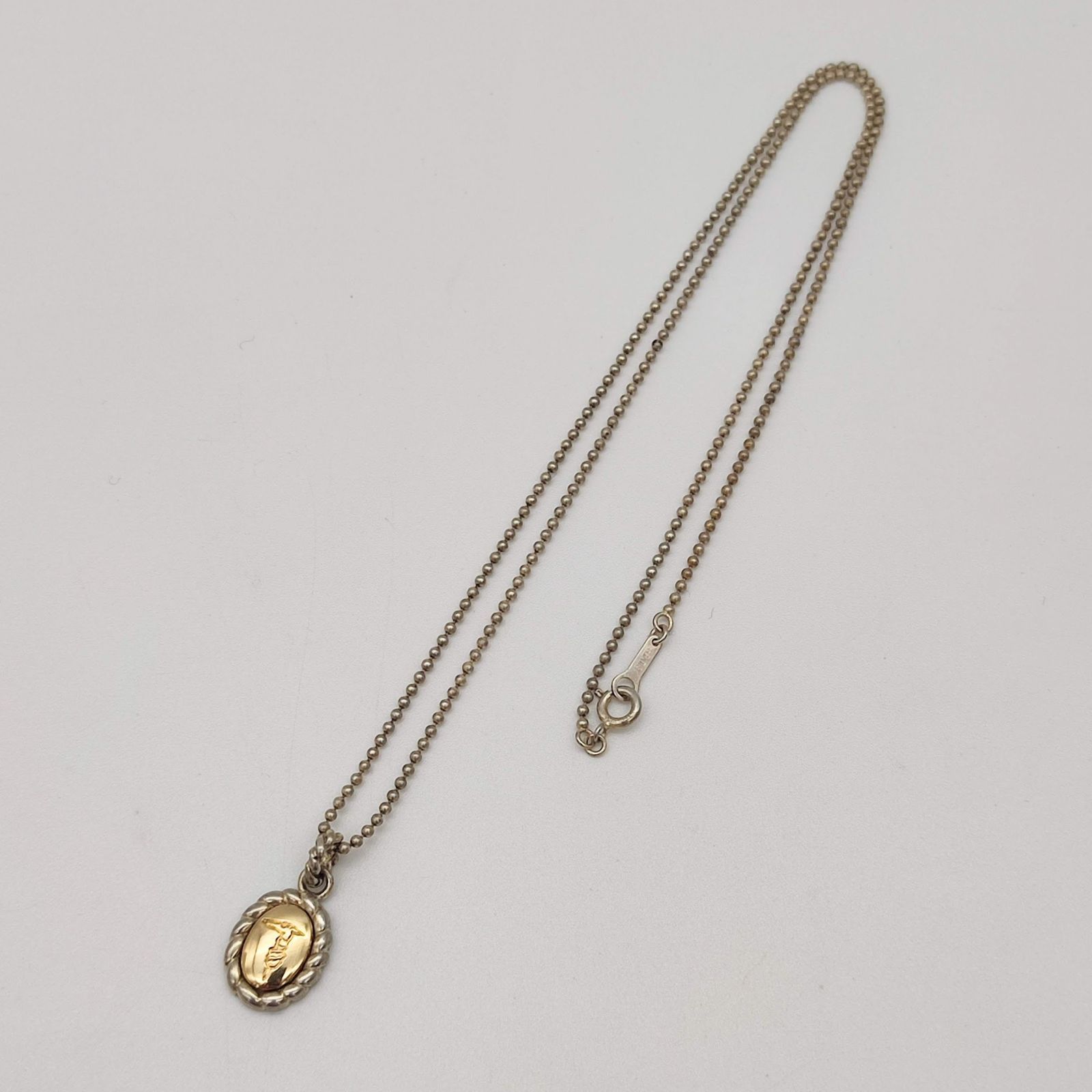 Trussardi トラサルディ ネックレス シルバー925 K18 トラサルディ ネックレス 925×K18 バイカラー - メルカリ