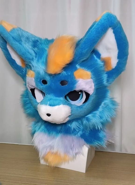 着ぐるみヘッド 犬 NO.232 青 ブルー 全頭ヘッド ケモノ ファースーツ ぬいぐるみ コスプレ コスチューム kigurumi