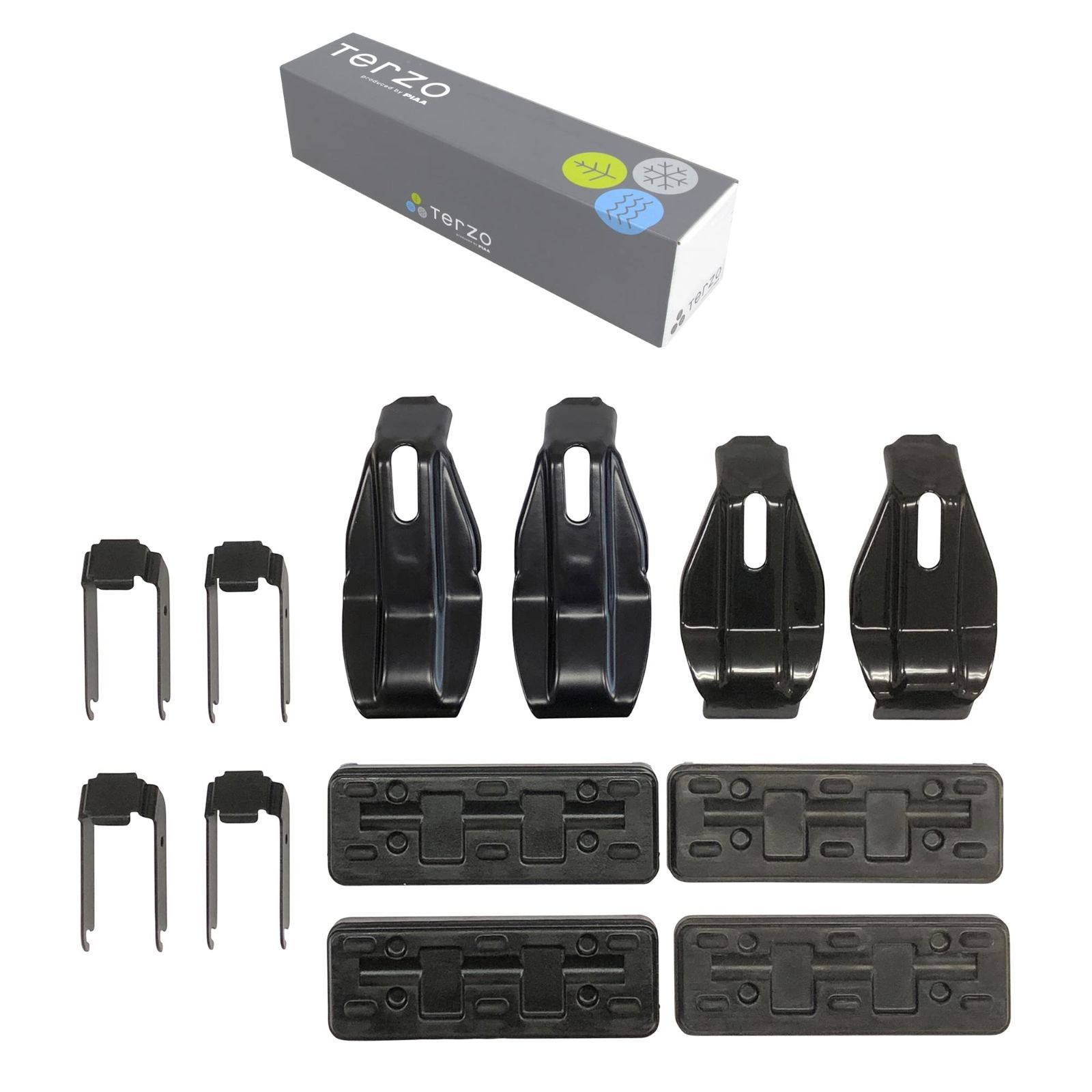 Terzo テルッツォ (by PIAA) ルーフキャリア ベースキャリア ホルダー 4個入 ブラック 【トヨタ アクア NHP1#】 EH401