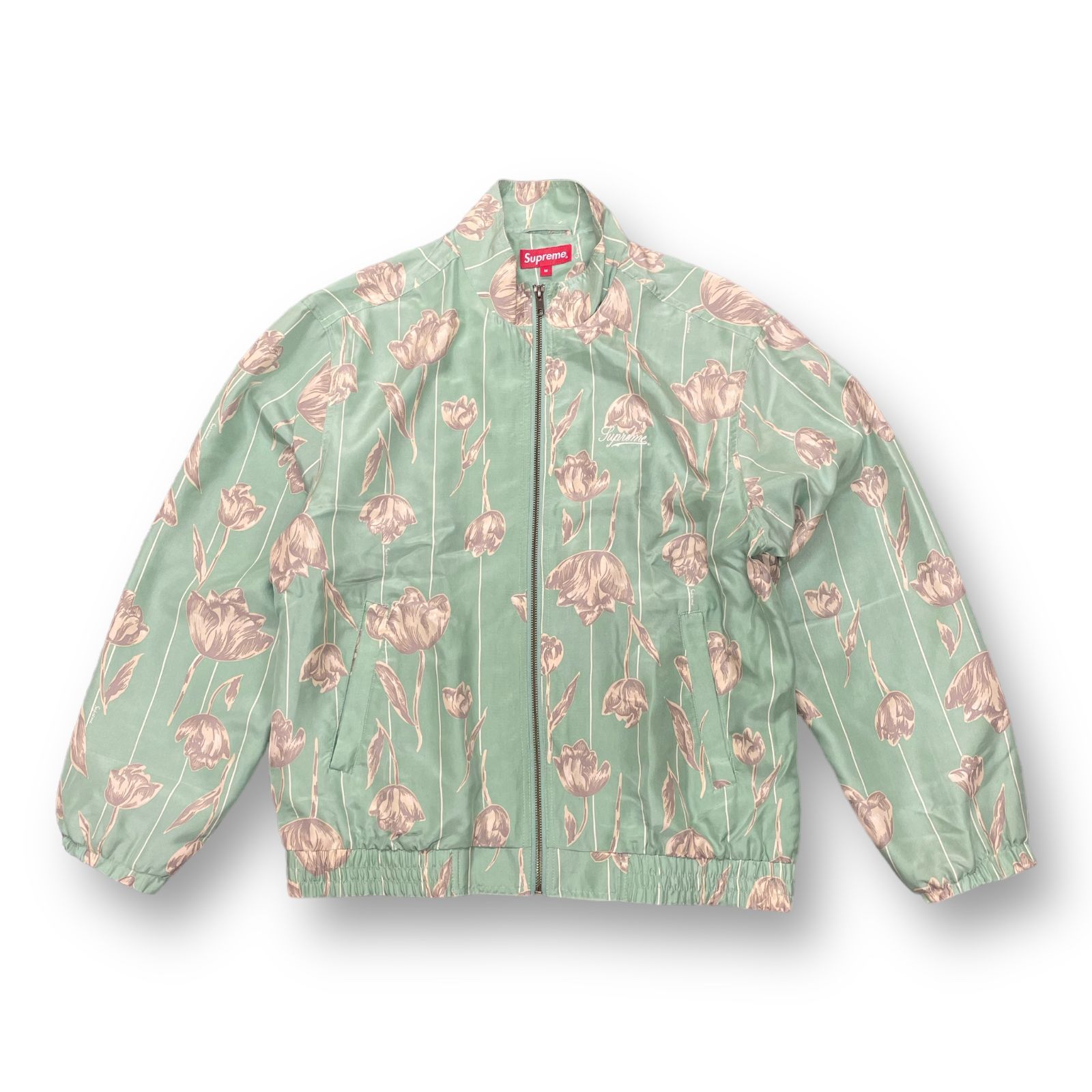 Floral Silk Track Jacket M