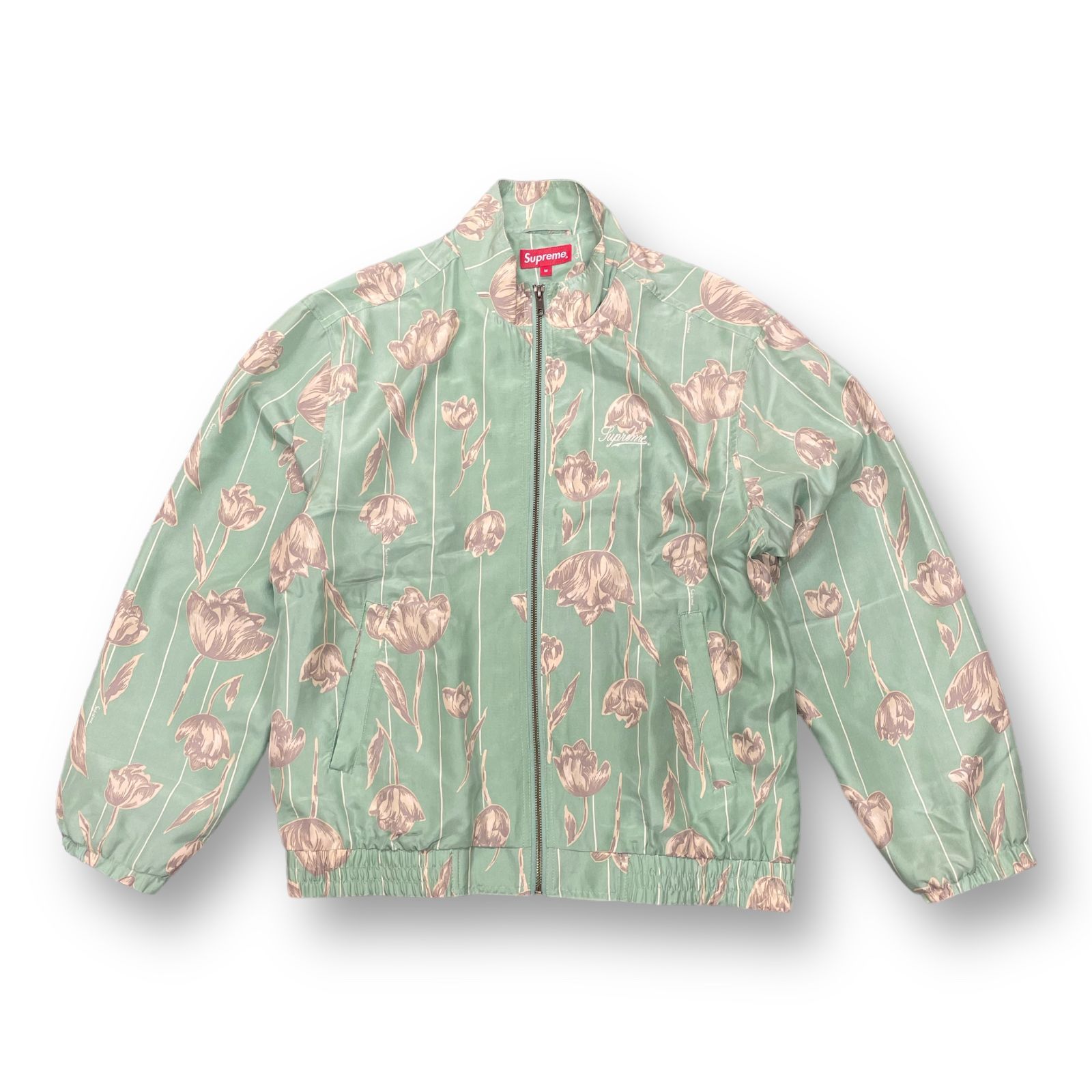 定価34560円 Supreme 19SS Floral Silk Track Jacket フローラルシルク トラックジャケット シュプリーム M  54775A