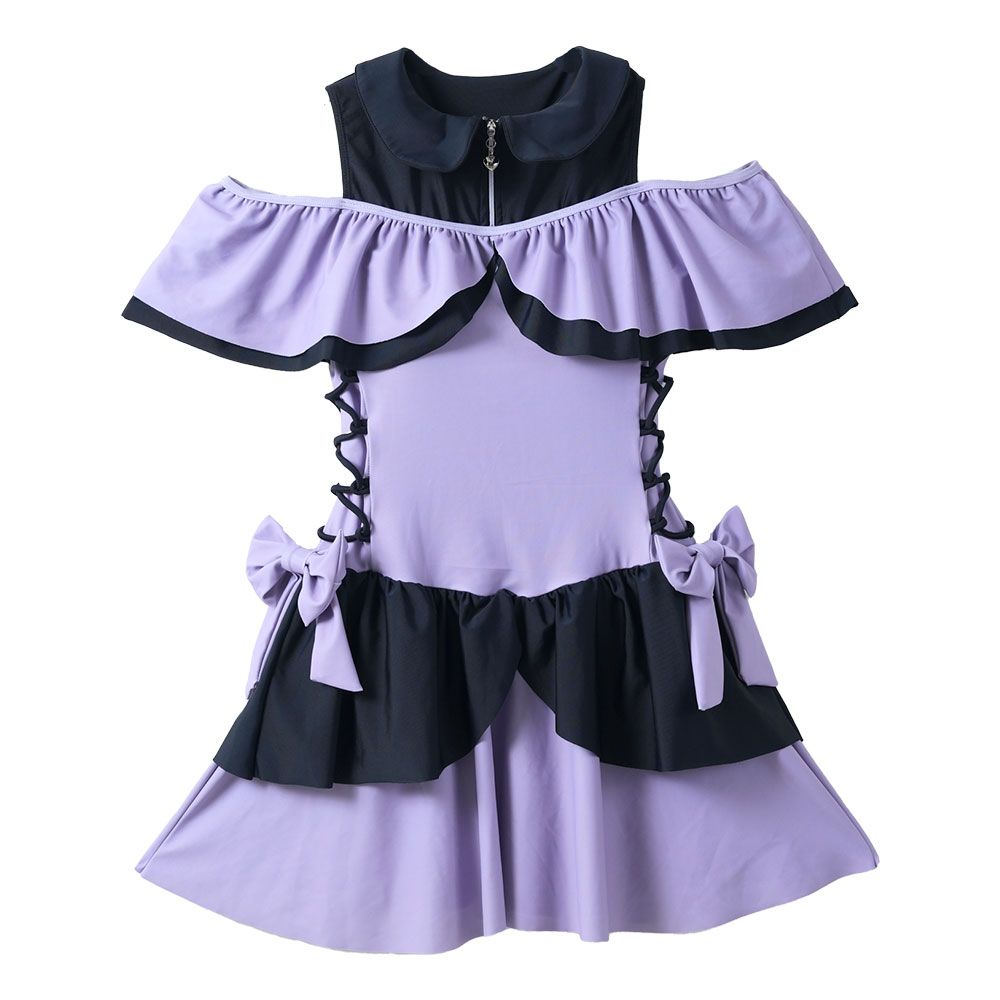 夢展望公式 [新品未使用] 魔法少女レースアップ水着 [パープル] 他