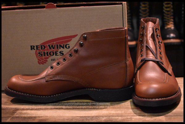 【8.5D 箱付 未使用 19年】レッドウィング 8076 スポーツ ブラウン 茶 シガーリタン ブーツ 1930S sportsboot redwing HOPESMORE【EQ103】