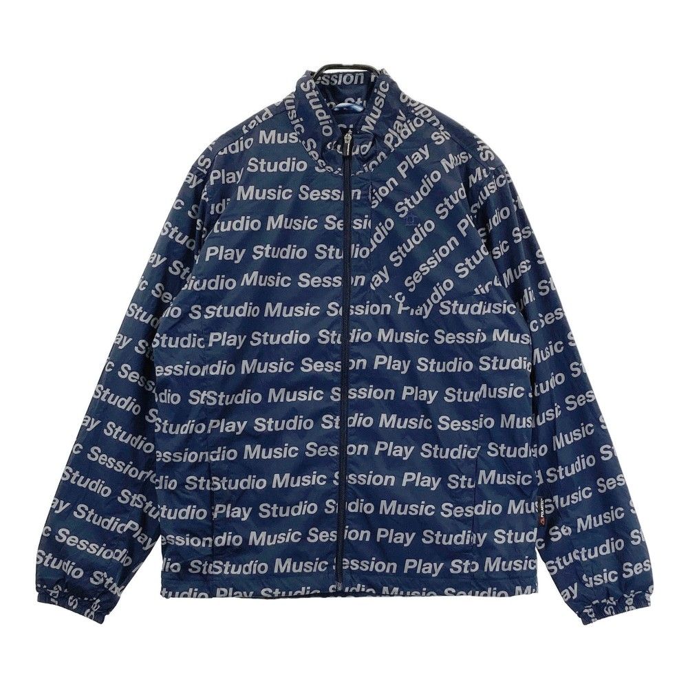 サイズ LL MUNSING WEAR マンシングウェア ジップジャケット 裏メッシュ 総柄 ネイビー系 240101423101 ゴルフウェア メンズ ストスト
