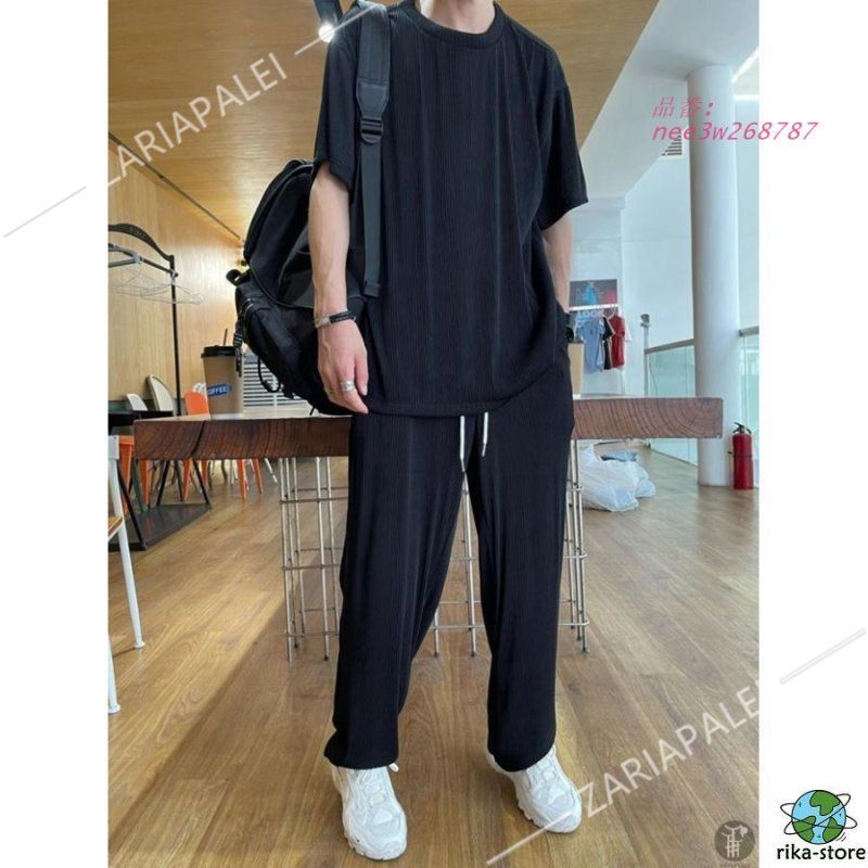 セットアップ メンズ 夏 半袖Tシャツ ボ大きいサイズ 春夏 メンズ 上下