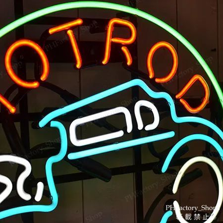 ホットロッドガレージ HOT ROD GARAGE ネオンサインネオン管室内装飾 ネオン管 Hot Rod Garage ネオンサイン ホットロッド 室内装飾