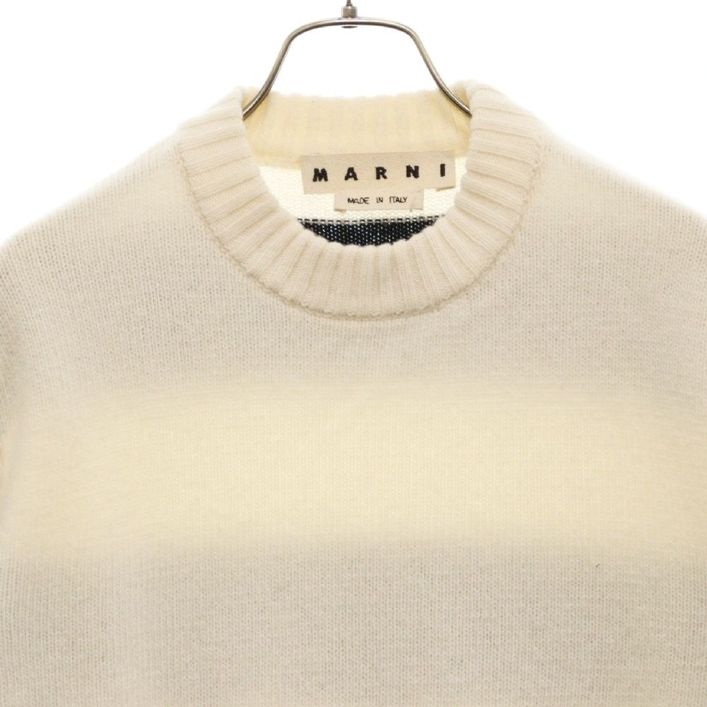 MARNI (マルニ) 21AW ボーダー柄 クルーネック ニットセーター 