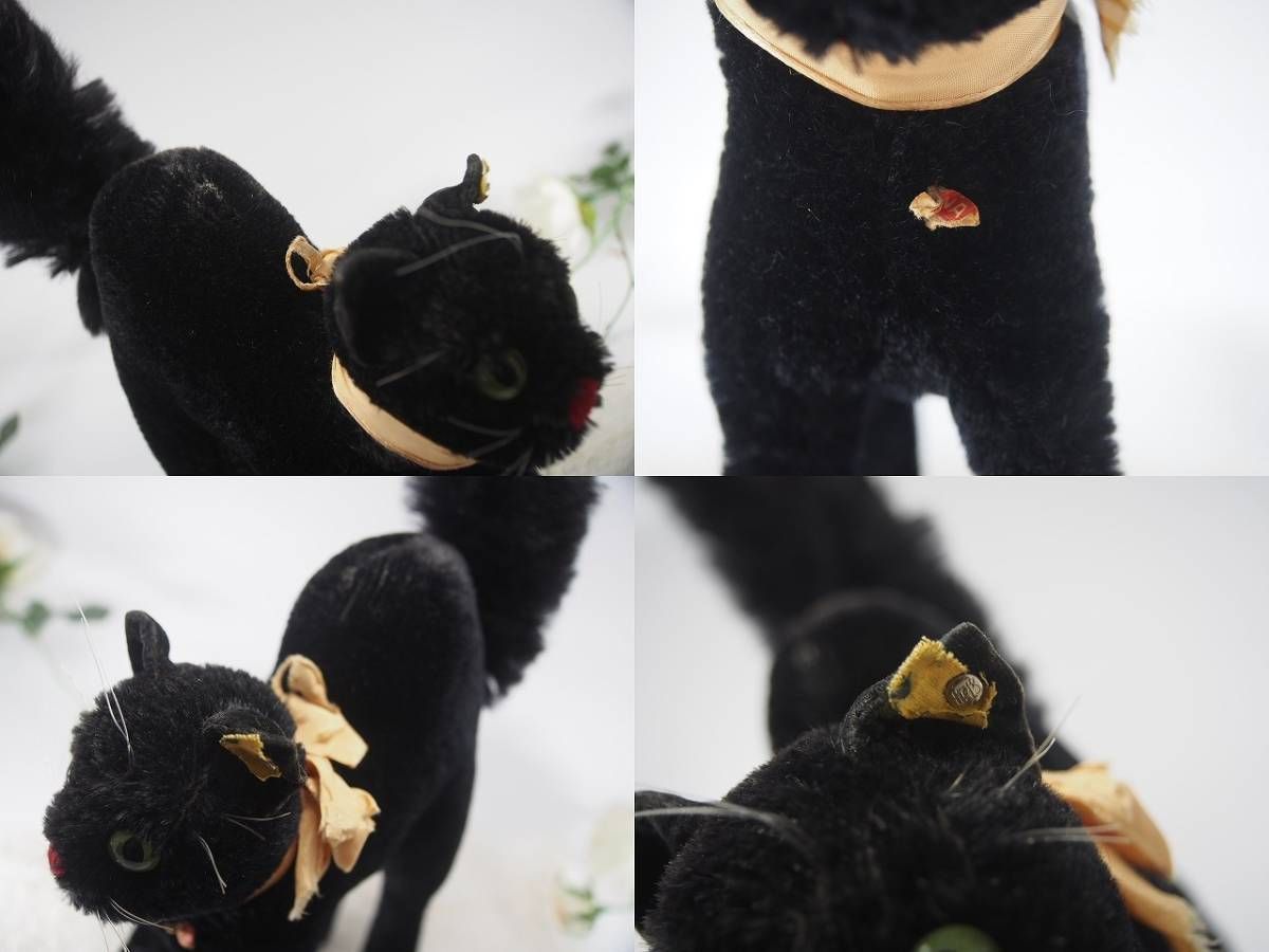 シュタイフ☆Black Tom Cat 22cm☆ブラックトムキャット/黒猫 - メルカリ