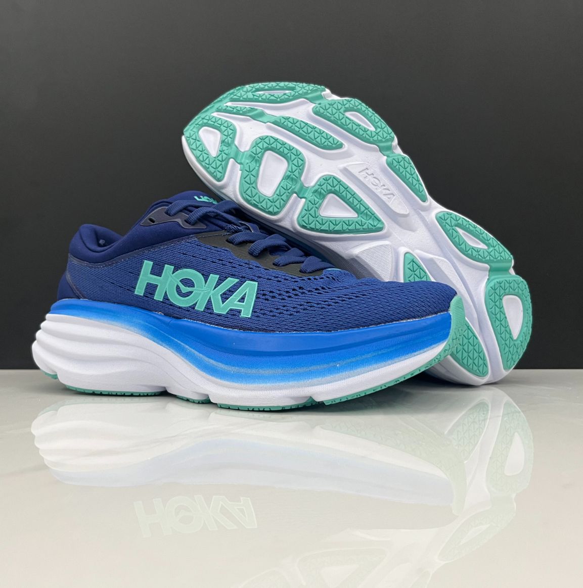 HOKA カーボンX 25.5cm 青 ホカ オネオネ ランニングシューズ